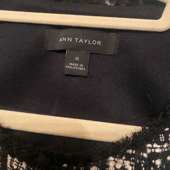 Ann Taylor black and white tweed jacket - Picture 2 of 2
